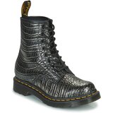 Dr. Martens Polškornji 1460 Gunmetal Wild Croc Emboss Črna | Shoptok.si