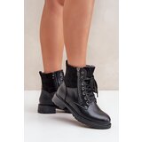 EVENTO PE1 Insulated ankle boots flat heel eco leather black Naoise | Eponuda.ba