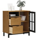 Komoda sa staklenim vratima FLAM 80x40x80 cm masivna borovina | shoptok.hr