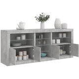  Komoda s LED svjetlima siva boja betona 162 x 37 x 67 cm Slike