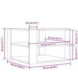  Stolić za kavu boja hrasta 58x58x40 cm konstruirano drvo | shoptok.hr