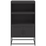  Visoka komoda crna 68,5 x 38,5 x 123,5 cm čelična | shoptok.hr