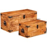 vidaXL Set Škrinja za Pohranu 2 kom Mango Drvo | shoptok.hr