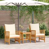 vidaXL Patio Lounge Set Kremna bela Les Srednje Cene
