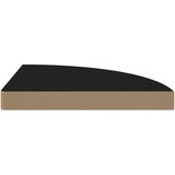 vidaXL plutajuće kutne police 4 kom crne 35 x 35 x 3,8 cm MDF | shoptok.hr