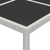  Vrtni blagovaonski stol 170 x 170 x 74,5 cm od stakla i čelika | shoptok.hr