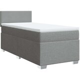 vidaXL Okvir kreveta s oprugama i madrac svjetlosivi 80x200cm tkanina | shoptok.hr