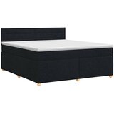 Boxspring krevet s madracem Crna 140 x 200 cm Tkanina | shoptok.hr