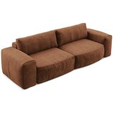 Makamii Raztegljiva sedežna garnitura iz šenilje v barvi terakote 275 cm Kuki – | Shoptok.si