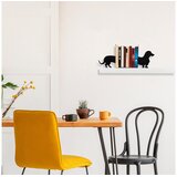 WALLXPERT Držač za knjige 4, 43x14x22cm, Crni Cijene