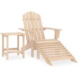 Maison Chic Vrtni Stoli - Stol za vrt Adirondack z naslonom za noge in mizo les jelke JS607, (21877751) | Shoptok.si