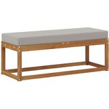 Klupa za sjedenje Prirodna i svijetlo siva 115 x 43 x 37 cm - Prirodna i svijetlo siva 115 cm Otvoreno područje nogu | shoptok.hr