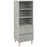 Maison Chic Visoka omara - Komoda - Predalnik betonsko siva 40x36x110 cm inženirski les, (21722133) Cene