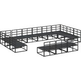  Sjedeća garnitura za vrt s jastukom 13 pcs Crna Aluminij | Eponuda.ba