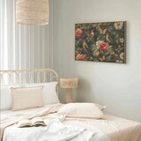  Slika - Flowers birds and butterflies – vintage-style illustration 120x80 U prirodnom drvenom okviru | shoptok.hr