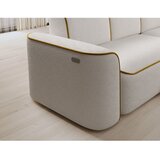 ELTAP Rumena/kremno bela kotna sedežna garnitura iz tkanine bouclé (desni kot/z ležalnikom) Ume – | Shoptok.si