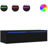 Maison Chic TV omarica - TV stojalo - Televizijska omarica z LED lučmi črna 100X35,5x25 cm, (21698687) Cene