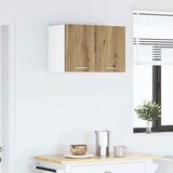 vidaXL Viseča omarica Riga 2 pcs Artisan hrast in bela 30 x 31 x 40 cm | Shoptok.si