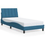 Maison Chic Postelja za odrasle - Posteljni Okvir z vzglavjem moder 90x190 cm žamet, (22080308) | Shoptok.si