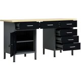 vidaXL radni stol crni 160 x 60 x 85 cm čelični | shoptok.hr