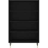  Visoka komoda crna 57 x 35 x 90 cm od konstruiranog drva | Eponuda.ba