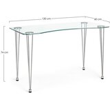 BIZZOTTO Pisalna miza s stekleno mizno ploščo 60x120 cm Rondo – | Shoptok.si
