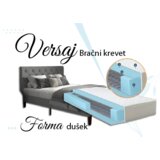 ABC Beds Design Versaj Bračni Krevet 216X164X108 cm - Sivi + Forma Dušek za Bračni krevet 160x200 cm | ePonuda.com
