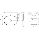 Ravak X000001533 Yard 60 x 50 cm keramični umivalnik z nosilcem | Shoptok.si