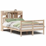 Maison Chic Posteljni Okvir - Dvoposteljna postelja brez vzmetnice 135x190 cm trdna borovina, (22081829) | Shoptok.si