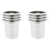  Gastronomske posode 8 kosov GN 1/6 200 mm nerjaveče jeklo | Shoptok.si