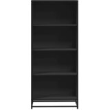  Polica za knjige crna 60x35x139 cm izrađeno drvo | Eponuda.ba
