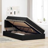  LED krevet za pohranu s madracem Crna 120 x 200 cm Tkanina | shoptok.hr