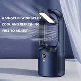 Venisymlis Namizni Ventilator Z Nočno Lučko Brez Rezil Usb, Stoječi Pisarniški Ventilator Za Ponovno Polnjenje, (22070277) | Shoptok.si