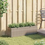  Vrtna sadilica s 3 posude siva 105 x 30 x 32 cm od poliratana | shoptok.hr