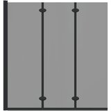  Obloga za tuš Črna 130 x 138 cm ESG steklo in aluminij | Shoptok.si