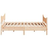  Okvir kreveta s uzglavljem 200 x 200 cm od masivne borovine | shoptok.hr