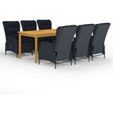  7-dijelni vrtni blagovaonski set tamnosivi | shoptok.hr