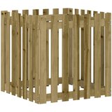  Vrtna sadilica s izgledom ograde 70 x 70 x 70 cm od borovine | shoptok.hr