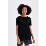 Defacto Fit Oversize Wide Pattern Crew Neck Sports Modal Short Sleeve T-Shirt cene