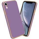 Cadorabo Ohišje, združljiv z Apple v sijajnem vijoličnem - zlati - zaščitni pokrov iz fleksibilnega silikona TPU in z zaščito pred kamero, (20603194) Cene