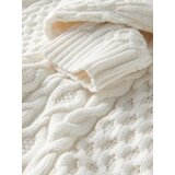 Reserved - Džemper s uzorkom pletenica - krem | shoptok.hr