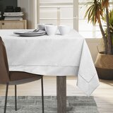 AmeliaHome Stolnjak Gaia s manšetom i obrubom 140x400 cm, bijela | shoptok.hr