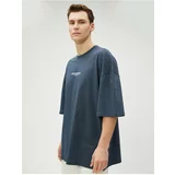 Koton T-Shirt - Gray - Oversize