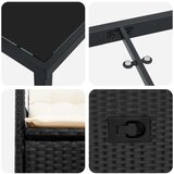  Set vrtne blagovaonice od 5 dijelova s jastučićima Crni Poli ratan | shoptok.hr
