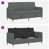SOFA s pohranom Tamnosiva 172 x 78 x 87 cm Poliester | shoptok.hr
