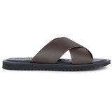 Geox Usnjeni natikači U ERICE moški, rjava barva, U36GUB 00043 C6009 | Shoptok.si