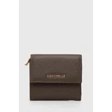 Coccinelle Usnjena denarnica ženski, rjava barva