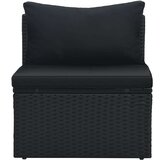 Poli 6-dijelna vrtna garnitura od poliratana s jastucima crna | shoptok.hr