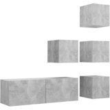 vidaXL 5-dijelni set TV ormarića siva boja betona konstruirano drvo - Beton siva 5 100 cm | shoptok.hr