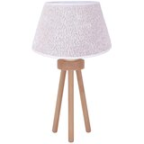  Duolla - Stona lampa BOUCLE 1xE27/15W/230V, prečnik 28 cm, bela/drvo | Eponuda.com